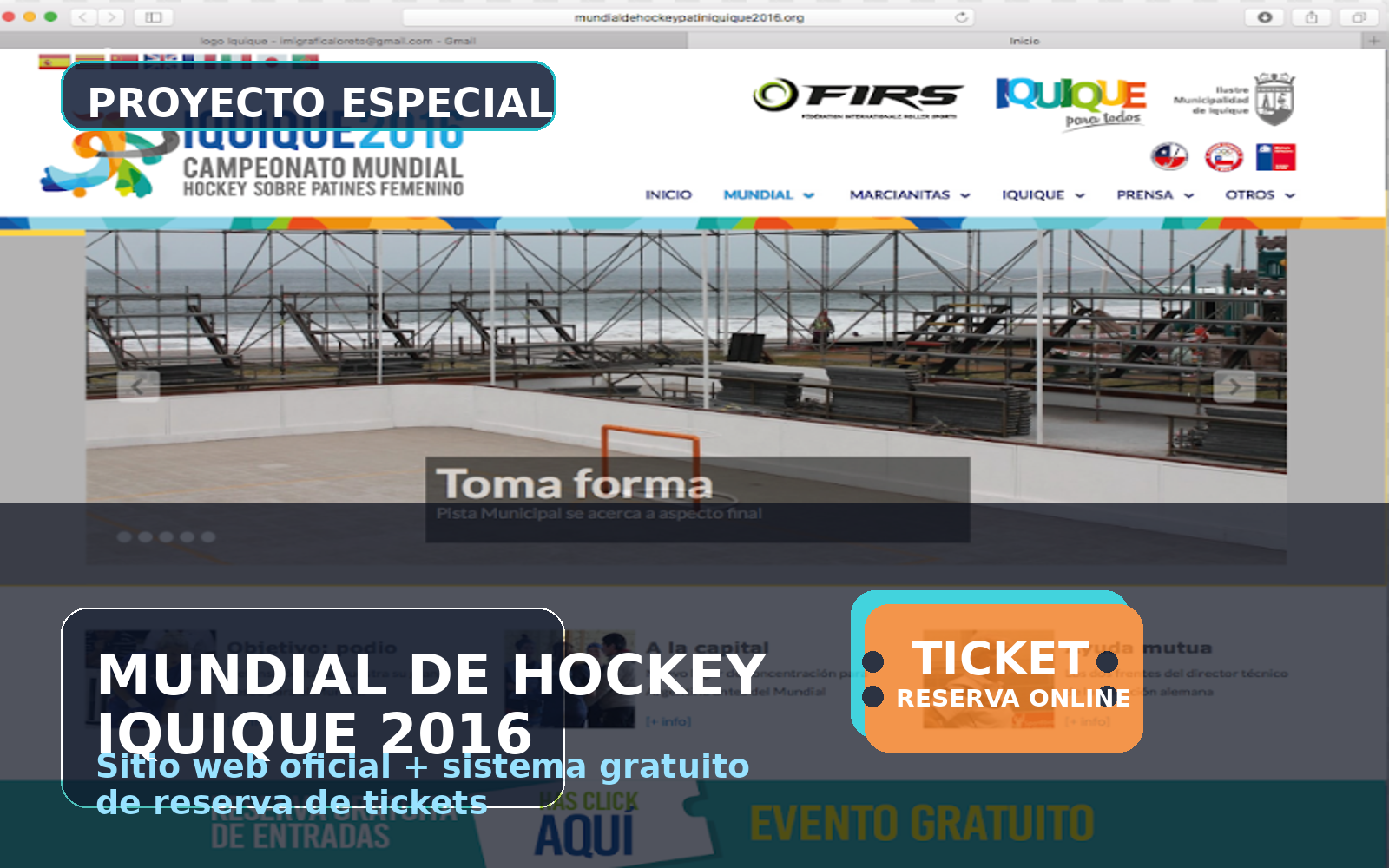 Mundial de Hockey Iquique 2016 · sitio oficial y reserva de tickets