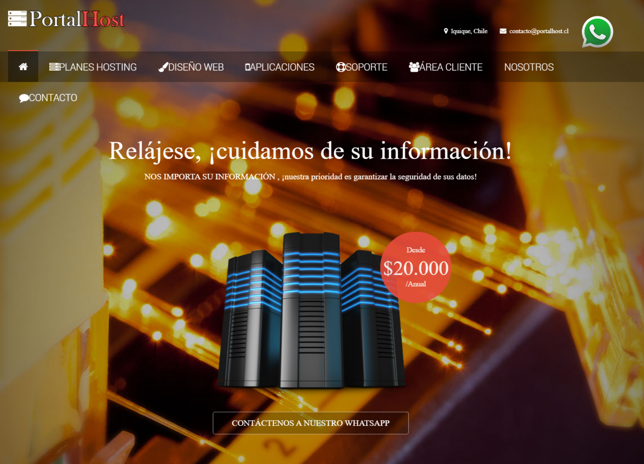 PortalHost · plataforma comercial de hosting y servicios digitales
